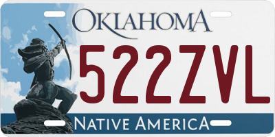 OK license plate 522ZVL