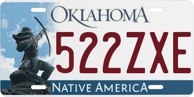 OK license plate 522ZXE