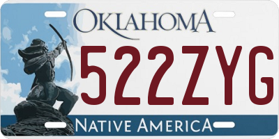 OK license plate 522ZYG