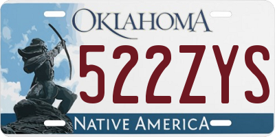 OK license plate 522ZYS