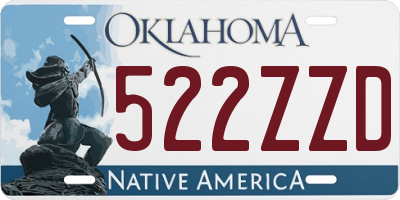 OK license plate 522ZZD