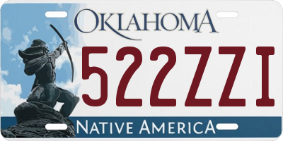 OK license plate 522ZZI