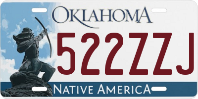 OK license plate 522ZZJ