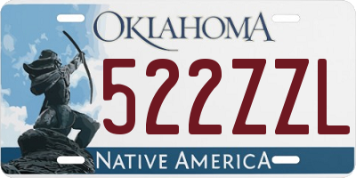 OK license plate 522ZZL