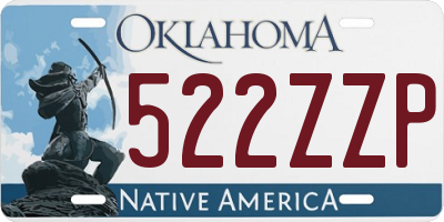 OK license plate 522ZZP