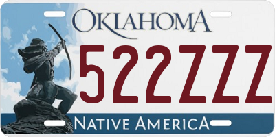 OK license plate 522ZZZ