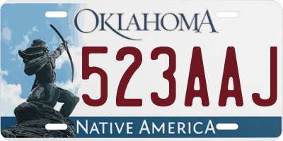 OK license plate 523AAJ