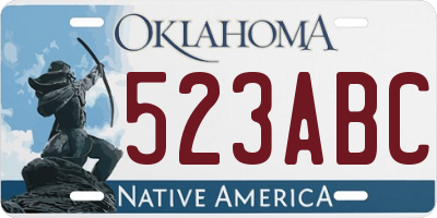 OK license plate 523ABC