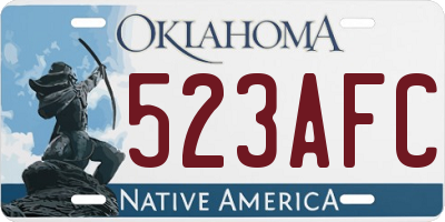 OK license plate 523AFC