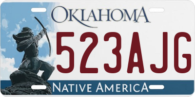 OK license plate 523AJG