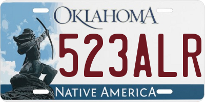 OK license plate 523ALR