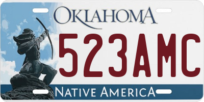 OK license plate 523AMC