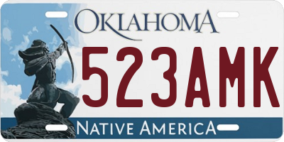 OK license plate 523AMK