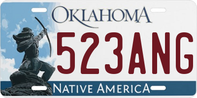 OK license plate 523ANG