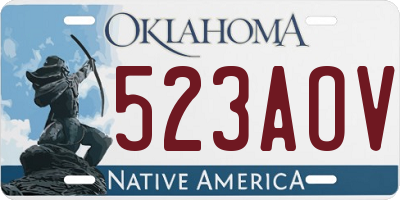 OK license plate 523AOV