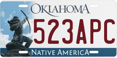 OK license plate 523APC