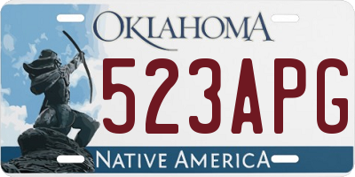 OK license plate 523APG