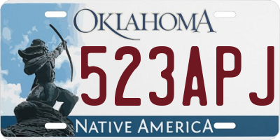 OK license plate 523APJ