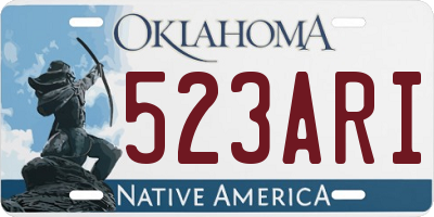 OK license plate 523ARI