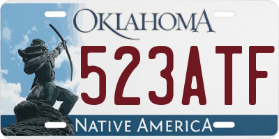 OK license plate 523ATF