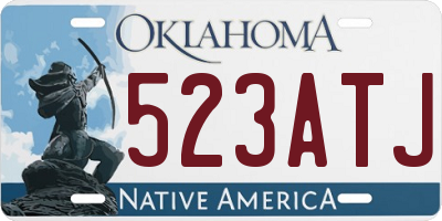 OK license plate 523ATJ