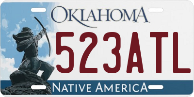 OK license plate 523ATL