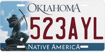 OK license plate 523AYL