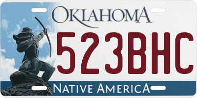 OK license plate 523BHC
