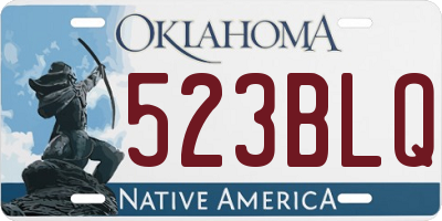 OK license plate 523BLQ