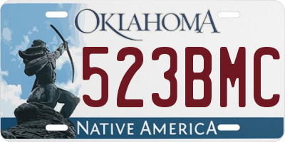 OK license plate 523BMC