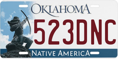 OK license plate 523DNC