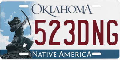 OK license plate 523DNG