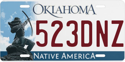 OK license plate 523DNZ