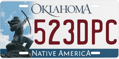 OK license plate 523DPC