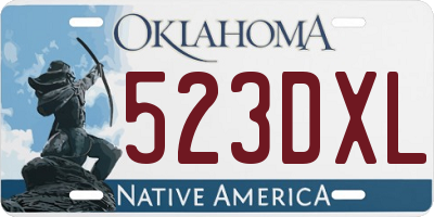 OK license plate 523DXL