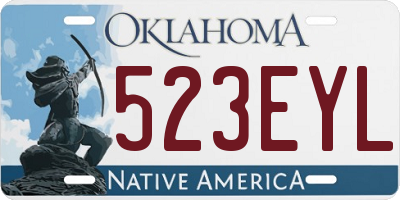 OK license plate 523EYL