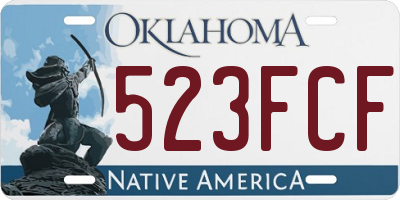 OK license plate 523FCF