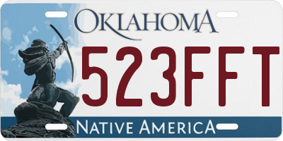 OK license plate 523FFT