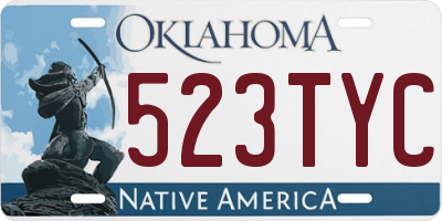 OK license plate 523TYC