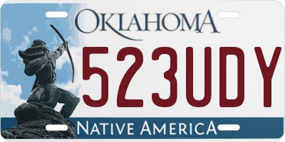 OK license plate 523UDY
