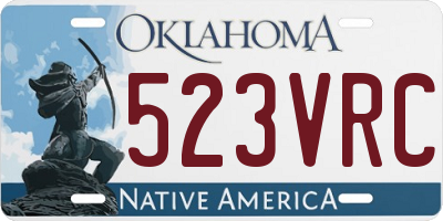 OK license plate 523VRC