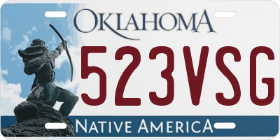 OK license plate 523VSG