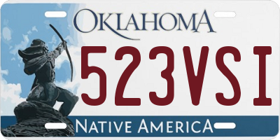 OK license plate 523VSI