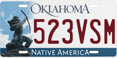 OK license plate 523VSM