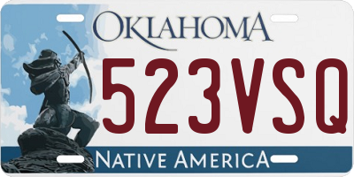 OK license plate 523VSQ