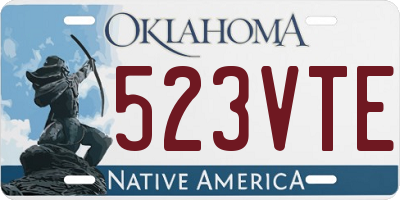 OK license plate 523VTE