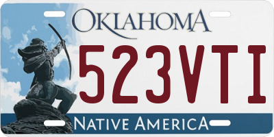 OK license plate 523VTI