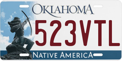 OK license plate 523VTL