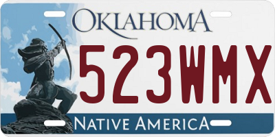 OK license plate 523WMX