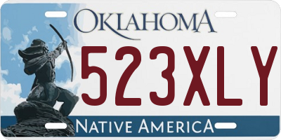 OK license plate 523XLY